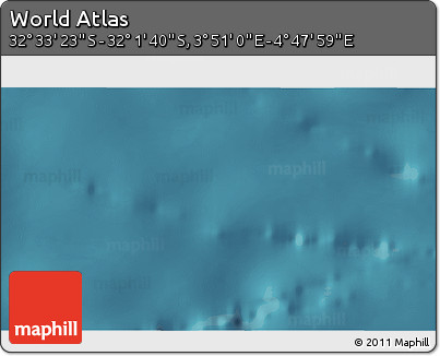 Satellite 3D Map of the Area around 32° 17' 31" S, 4° 19' 30" E