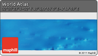 Physical Panoramic Map of the Area around 32° 17' 31" S, 4° 19' 30" E