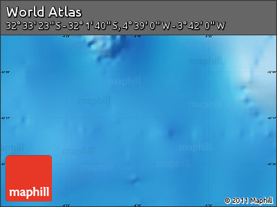 Shaded Relief Map of the Area around 32° 17' 31" S, 4° 10' 30" W