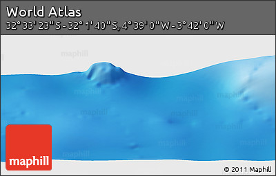 Physical Panoramic Map of the Area around 32° 17' 31" S, 4° 10' 30" W