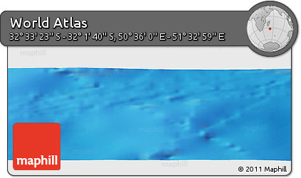 Physical Panoramic Map of the Area around 32° 17' 31" S, 51° 4' 30" E