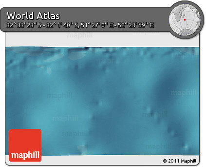 Satellite 3D Map of the Area around 32° 17' 31" S, 51° 55' 29" E