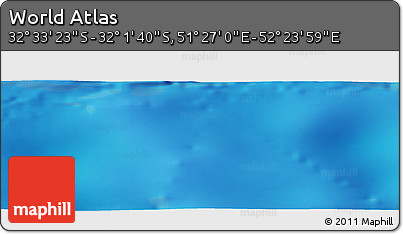 Physical Panoramic Map of the Area around 32° 17' 31" S, 51° 55' 29" E