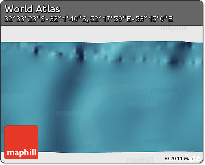 Satellite 3D Map of the Area around 32° 17' 31" S, 52° 46' 29" E