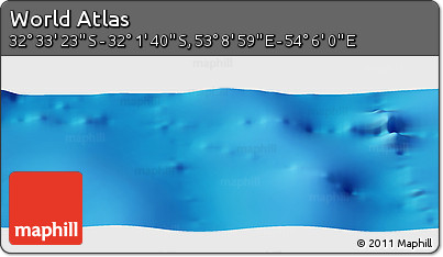 Physical Panoramic Map of the Area around 32° 17' 31" S, 53° 37' 30" E