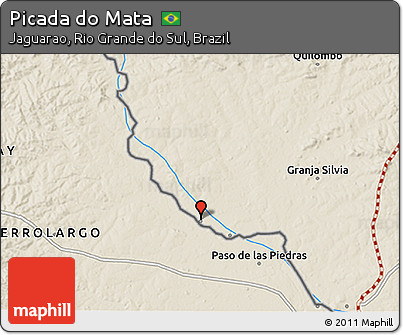 Shaded Relief 3D Map of Picada Do Mata