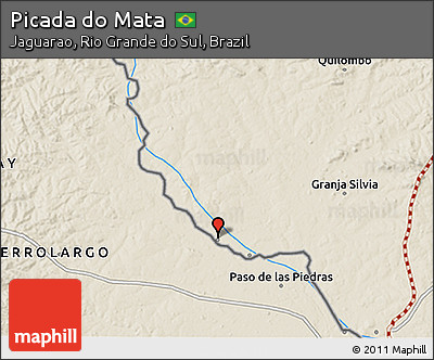 Shaded Relief 3D Map of Picada Do Mata