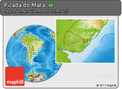 Physical Location Map of Picada Do Mata