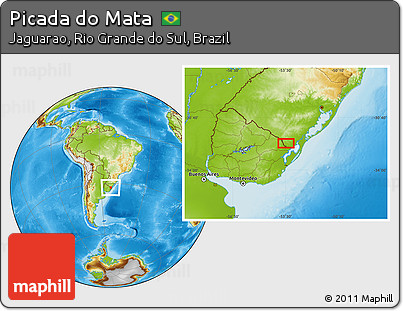 Physical Location Map of Picada Do Mata