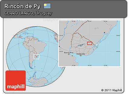 Gray Location Map of Rincón De Py