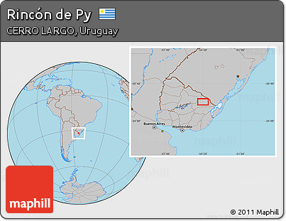 Gray Location Map of Rincón De Py
