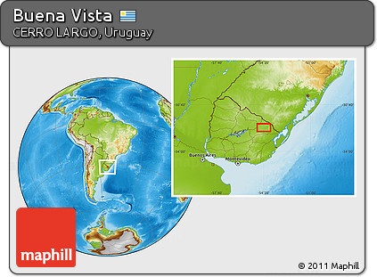 Physical Location Map of Buena Vista