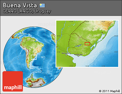 Physical Location Map of Buena Vista