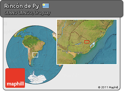 Satellite Location Map of Rincón De Py