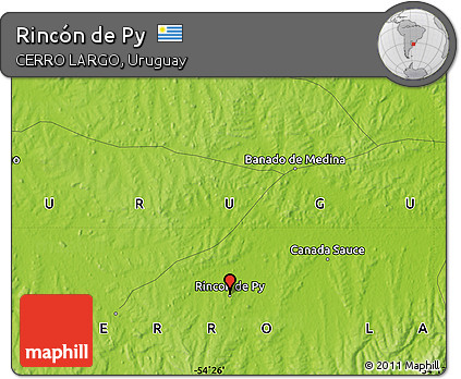 Physical Map of Rincón De Py