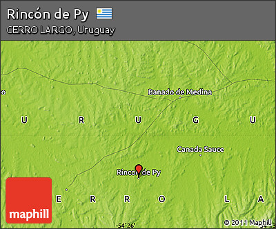 Physical Map of Rincón De Py
