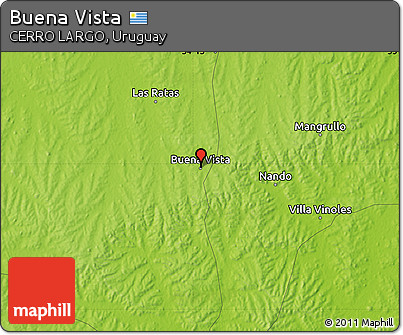 Physical Map of Buena Vista