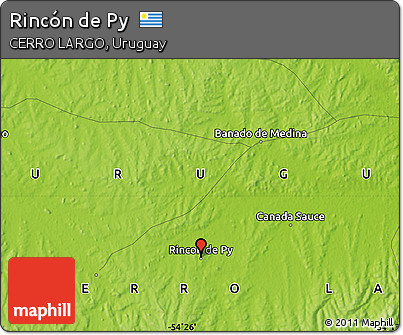 Physical Map of Rincón De Py