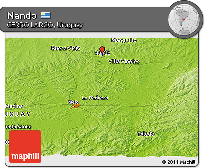 Physical Panoramic Map of Nando