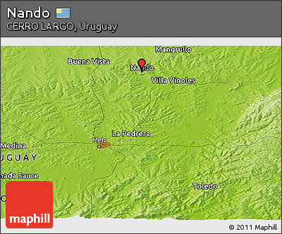 Physical Panoramic Map of Nando