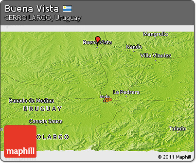 Physical Panoramic Map of Buena Vista