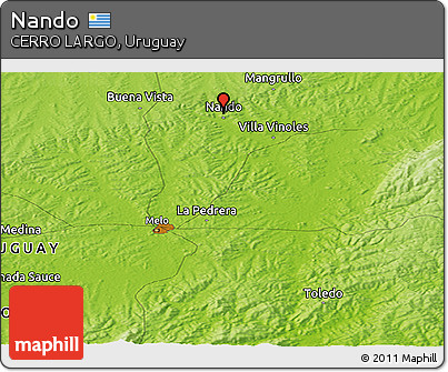 Physical Panoramic Map of Nando