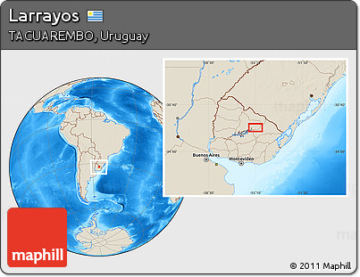 Shaded Relief Location Map of Larrayos