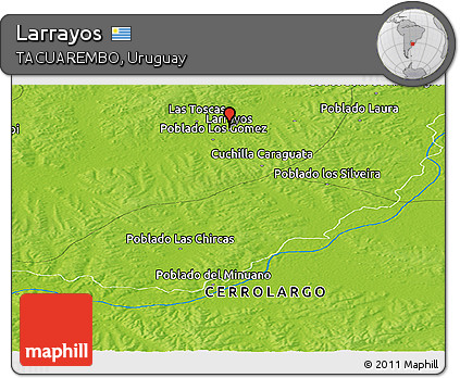 Physical Panoramic Map of Larrayos