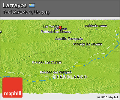 Physical Panoramic Map of Larrayos