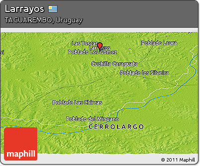 Physical Panoramic Map of Larrayos