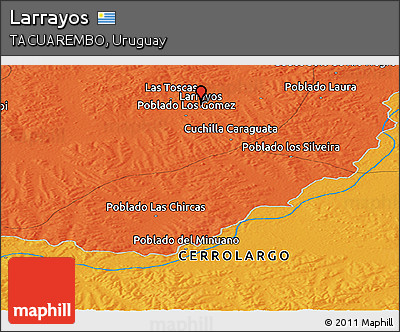 Political Panoramic Map of Larrayos
