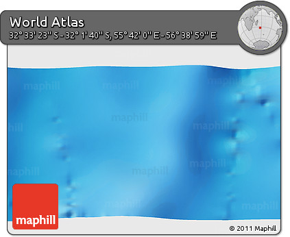 Shaded Relief 3D Map of the Area around 32° 17' 31" S, 56° 10' 29" E