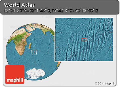 Satellite Location Map of the Area around 32° 17' 31" S, 56° 10' 29" E