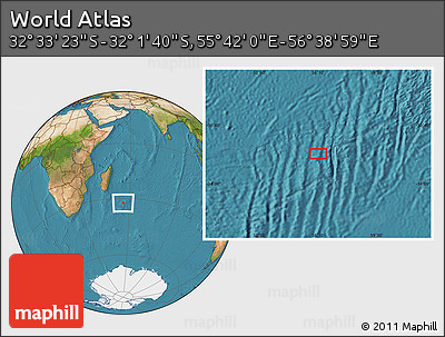 Satellite Location Map of the Area around 32° 17' 31" S, 56° 10' 29" E