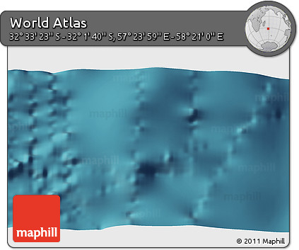 Satellite 3D Map of the Area around 32° 17' 31" S, 57° 52' 30" E