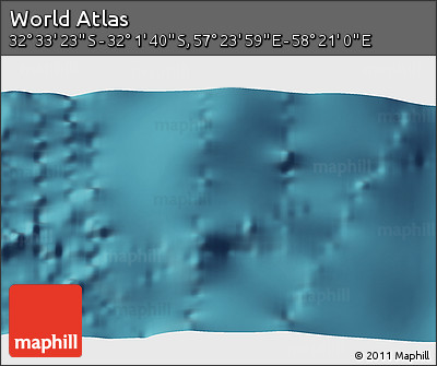 Satellite 3D Map of the Area around 32° 17' 31" S, 57° 52' 30" E