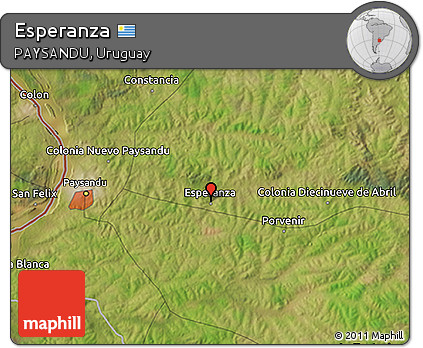 Satellite 3D Map of Esperanza