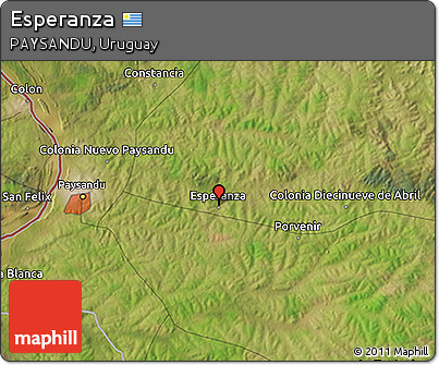 Satellite 3D Map of Esperanza