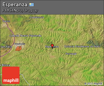 Satellite 3D Map of Esperanza