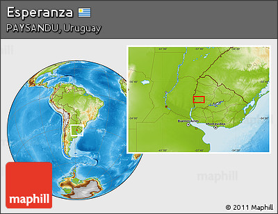 Physical Location Map of Esperanza