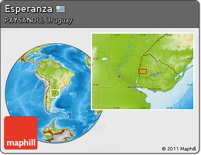 Physical Location Map of Esperanza