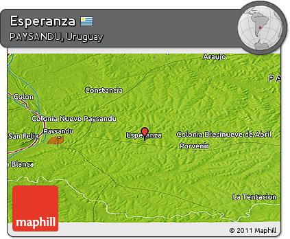 Physical Panoramic Map of Esperanza