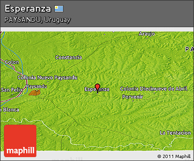 Physical Panoramic Map of Esperanza