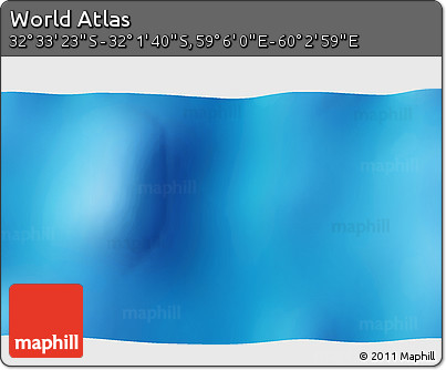 Physical 3D Map of the Area around 32° 17' 31" S, 59° 34' 30" E