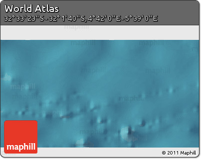 Satellite 3D Map of the Area around 32° 17' 31" S, 5° 10' 30" E