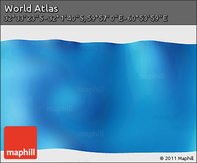 Physical 3D Map of the Area around 32° 17' 31" S, 60° 25' 29" E