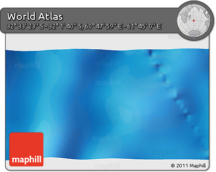 Physical 3D Map of the Area around 32° 17' 31" S, 61° 16' 29" E
