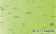 Physical Map of the area around 32° 17' 31" S, 63° 40' 30" W