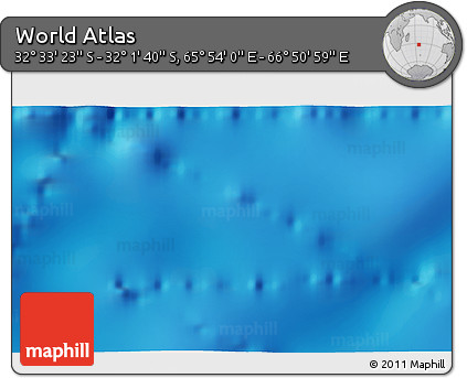 Physical 3D Map of the Area around 32° 17' 31" S, 66° 22' 30" E