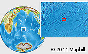 Physical Location Map of the area around 32° 17' 31" S, 66° 22' 30" E